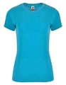 Dames T-shirt FOX Roly CA6661 heather turquoise
